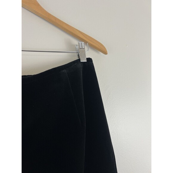 Vintage Laura Ashley Long Black Velvet Maxi Skirt - Picture 4 of 7